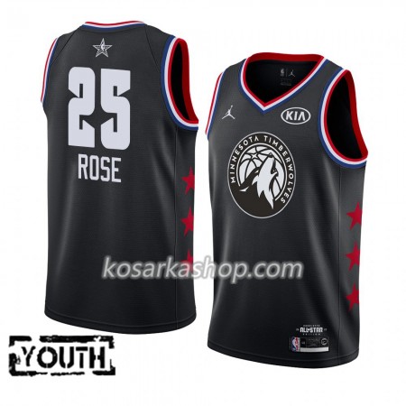 Dres Minnesota Timberwolves Derrick Rose 25 2019 All-Star Jordan Brand Crna Swingman - Dječji